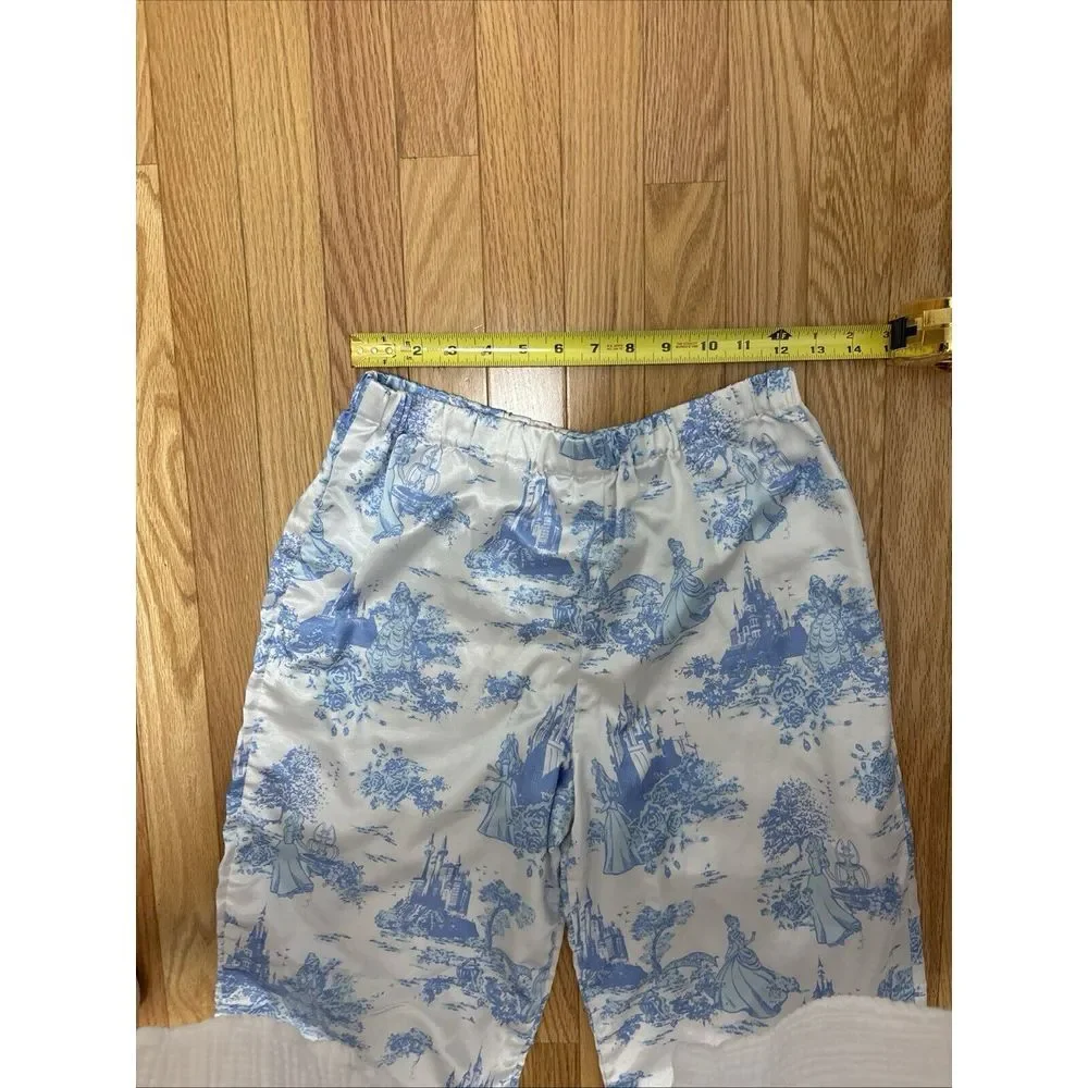 Disney‎ Princess Castle Toile Pajama Pants Women's Size Unknown Satin Sleepwear
